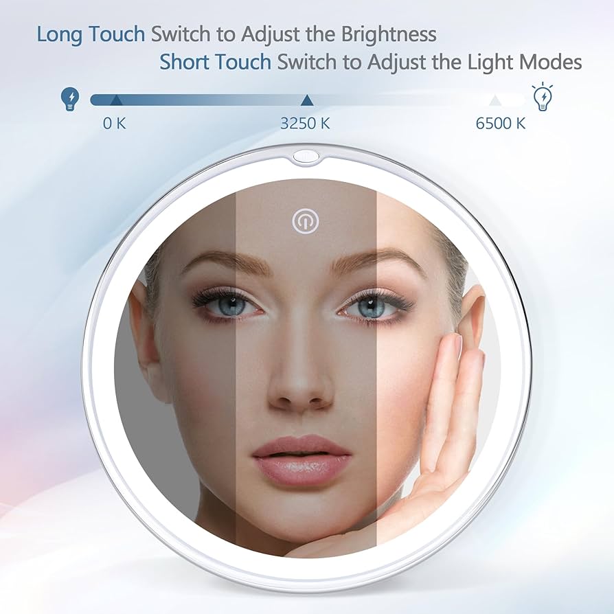 残り1点！★BESTOPE ライティング メイクアップ ミラー拡大 Amazon | 化粧鏡 化粧ミラー 鏡 三面鏡 女優ミラー 卓上 led付き