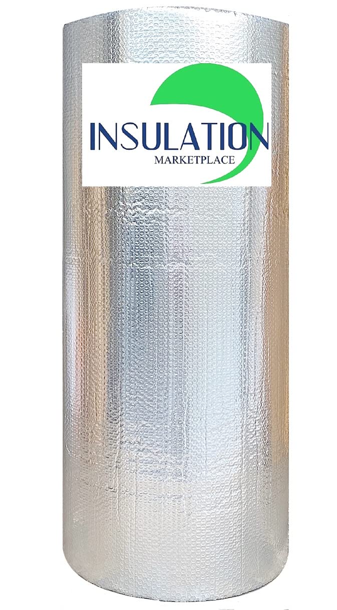 Double Reflective Bubble Foil Insulation Poly-Foam, Aluminum Foil Thermal Insulation Radiant Barrier For Windows, Garage Door, RV, Roof (72iN X 10FT) (R7-21) (Fireproof - View #9