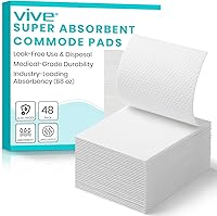 Vista 11 de Vive Almohadillas de cómoda superabsorbentes para cubo de mesita de noche (paquete de 24) – Forros desechables para orinal, cuenco portátil