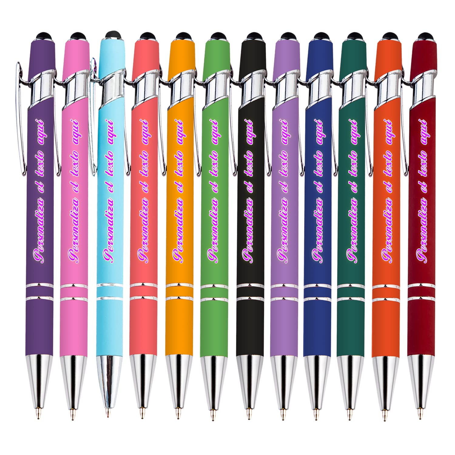 Bolígrafos de impresión a color personalizados, bolígrafo personalizado con deseos de cumpleaños, graduación y boda, bolígrafo de regalo personalizado, bolígrafo de gran capacidad, 12 piezas