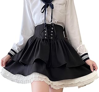 [ZYOOFOV] スカート レディース ティアード 地雷系 プリーツスカート 蝶結び リボン レース ショート丈 Ａライン 原宿系 フリル Y2K可愛い ギャル フレア 春夏秋