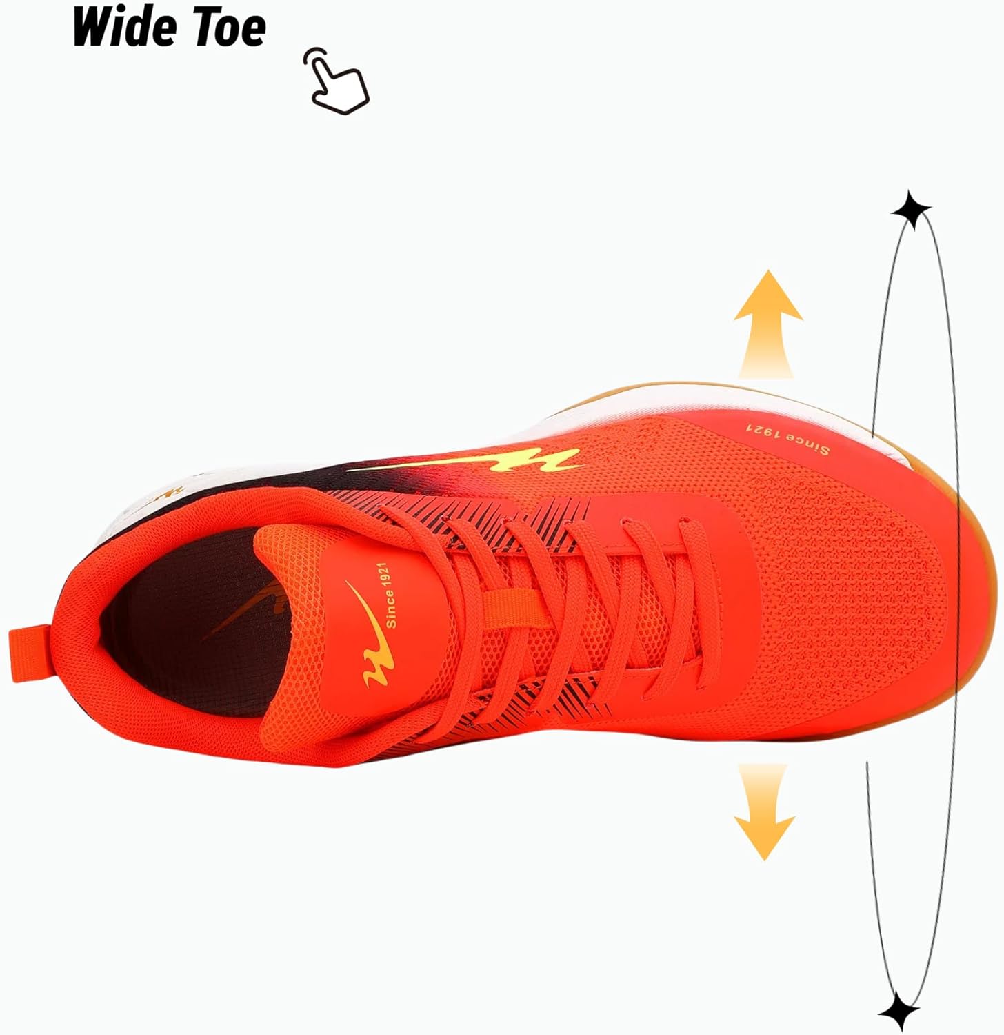 cungel-Tennis-Badmintion-Pickleball-Shoes Unisex No-Slip Pickleball & Tennis Shoes | Lightweight Breathable Court Shoes for Men and Women Orange - Image 6