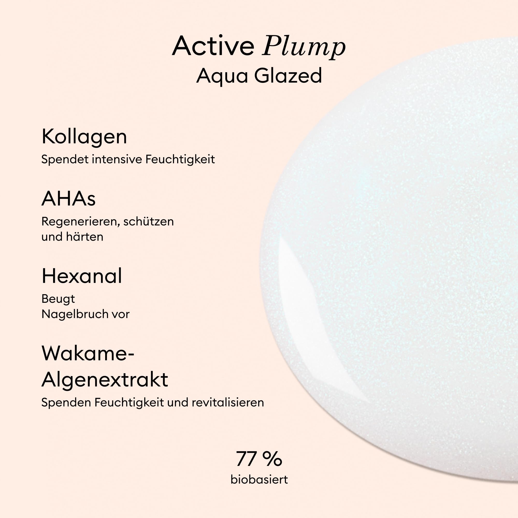 Manucurist Active™ Plump Aqua Glazed Pflegender Nagellack mit Aufpolsterungseffekt 15 ml