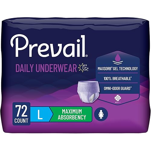 Prevail Proven | Large Pull-Up | Women's Incontinence Protective Underwear | Maximum Absorbency | 72 Count