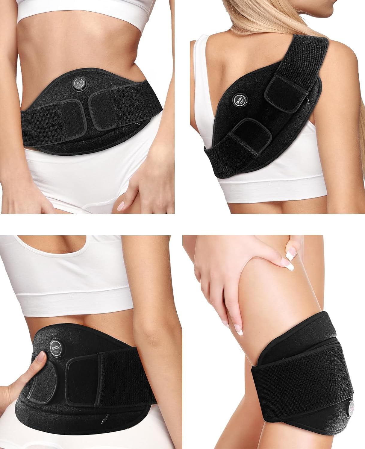 uncn cinturón calefactor lumbar versátil