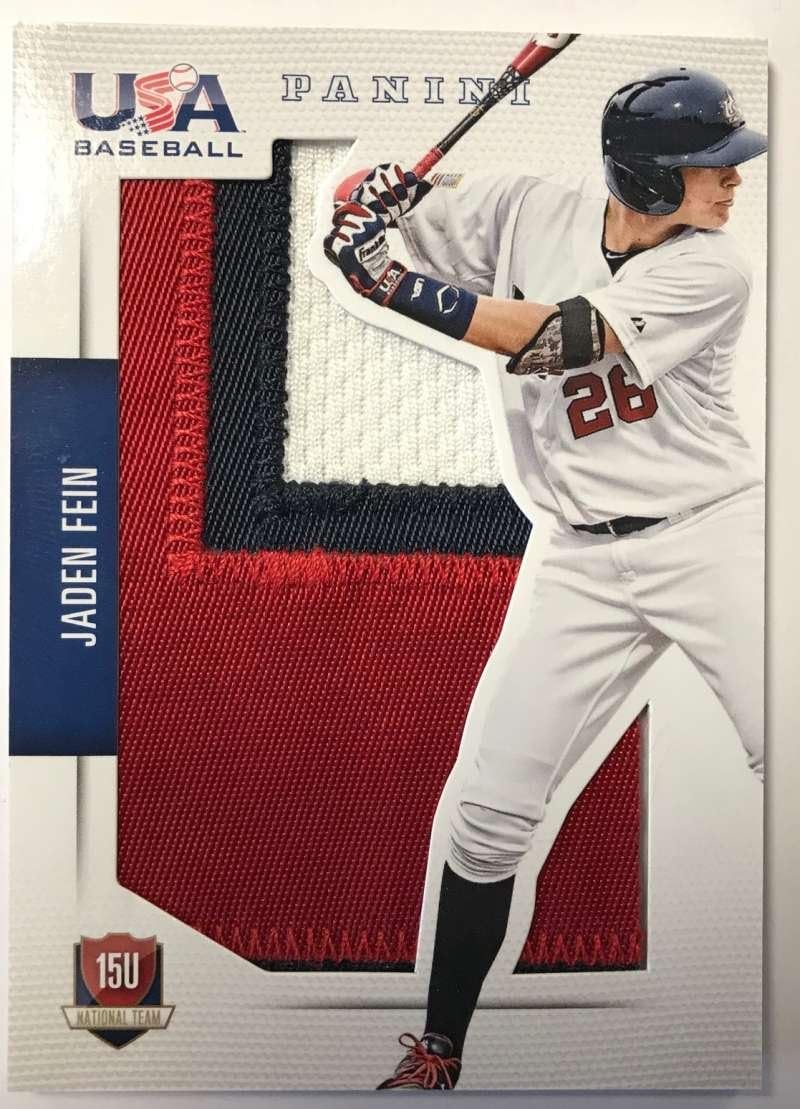 2015 Panini USA Baseball 15U National Team Jerseys JUMBO Prime #9 Jaden Fein MEM SER/25
