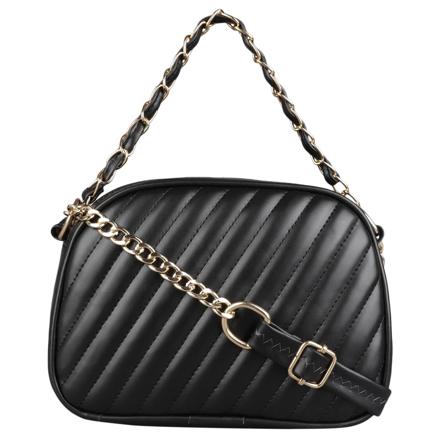MINI WESST Womens Western Casual Textured Zip Sling Bag | Perfect for Office, College & Everyday Use (B0C1N6MC3J) Amazon Price History, Amazon Price Tracker
