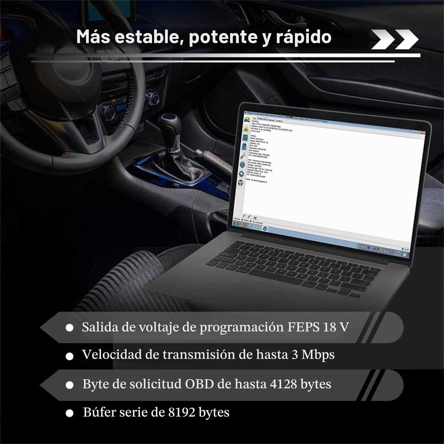 vLinker FS OBD2 USB Adaptador para FORScan HS/MS-CAN Cambio automático