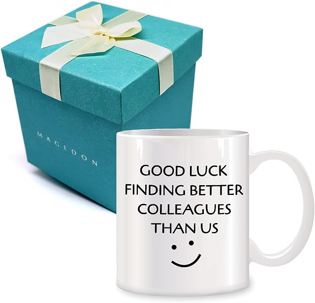 Good Luck Finding Better Colleagues Than Us Coffee Mug 11oz - Leaving Gifts for Colleagues Women Men, Going Away Gift for Coworker Goodbye Farewell