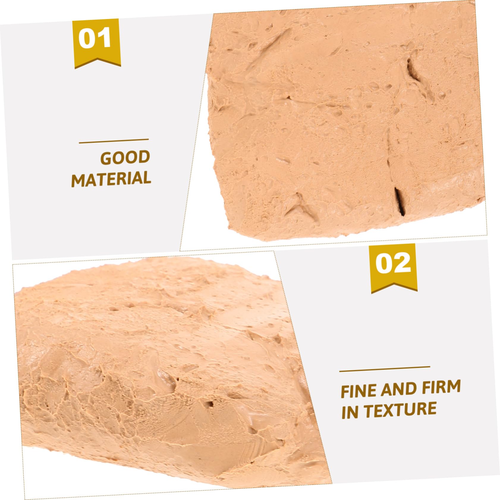 Argilla da Modellare Autoindurente 6 Pezzi, Pasta per Fai da Te Beige, Texture Fine e Compatta, per Attività Creative