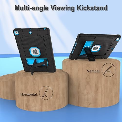 Miniatura 3 de Funda para iPad de 78 generación, funda para iPad 10.2, híbrida, resistente, a prueba de golpes, funda de protección contra caídas construida con
