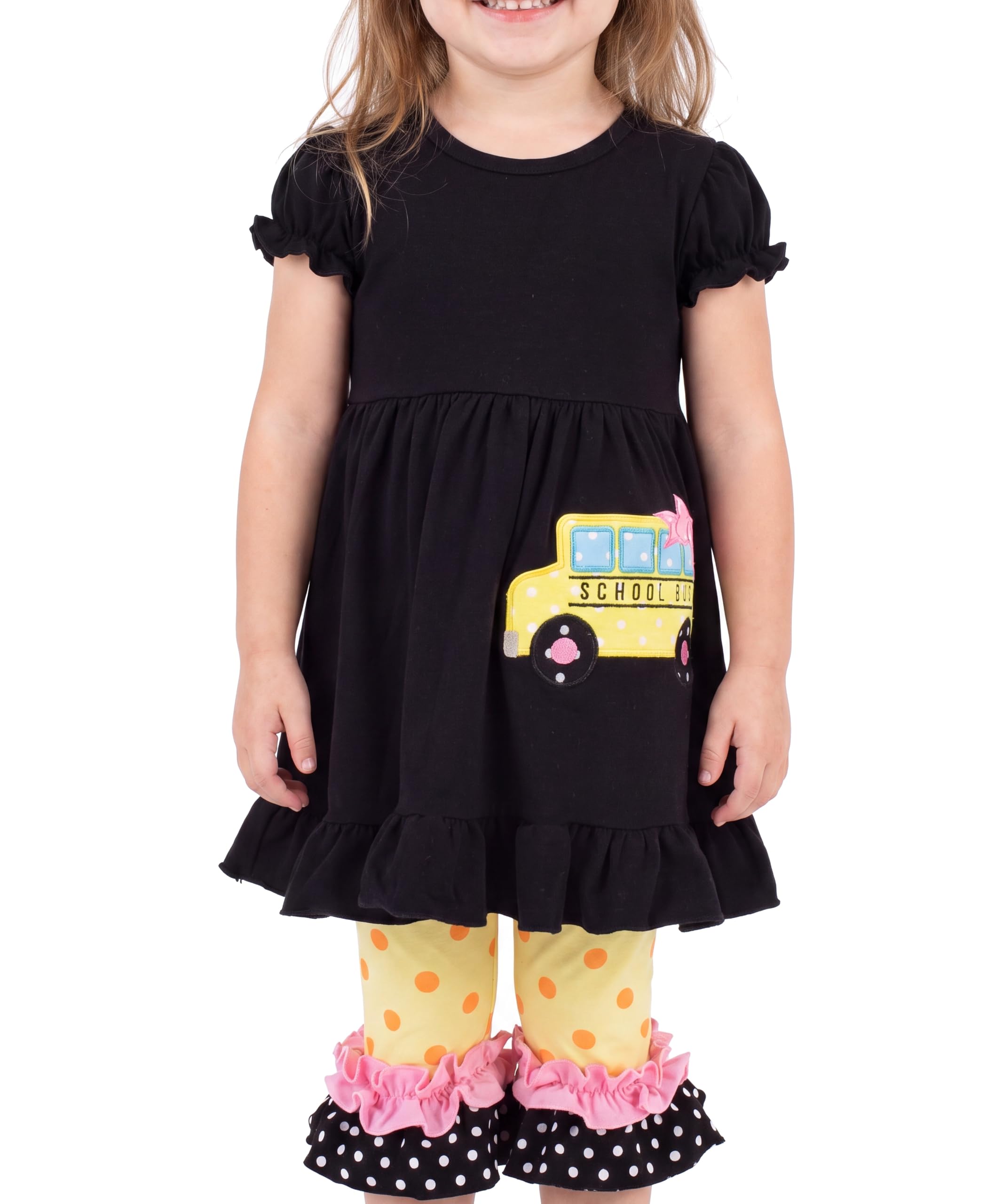 Unique Baby Toddler Girls 2pc Capri Pants Outfit Set with Top