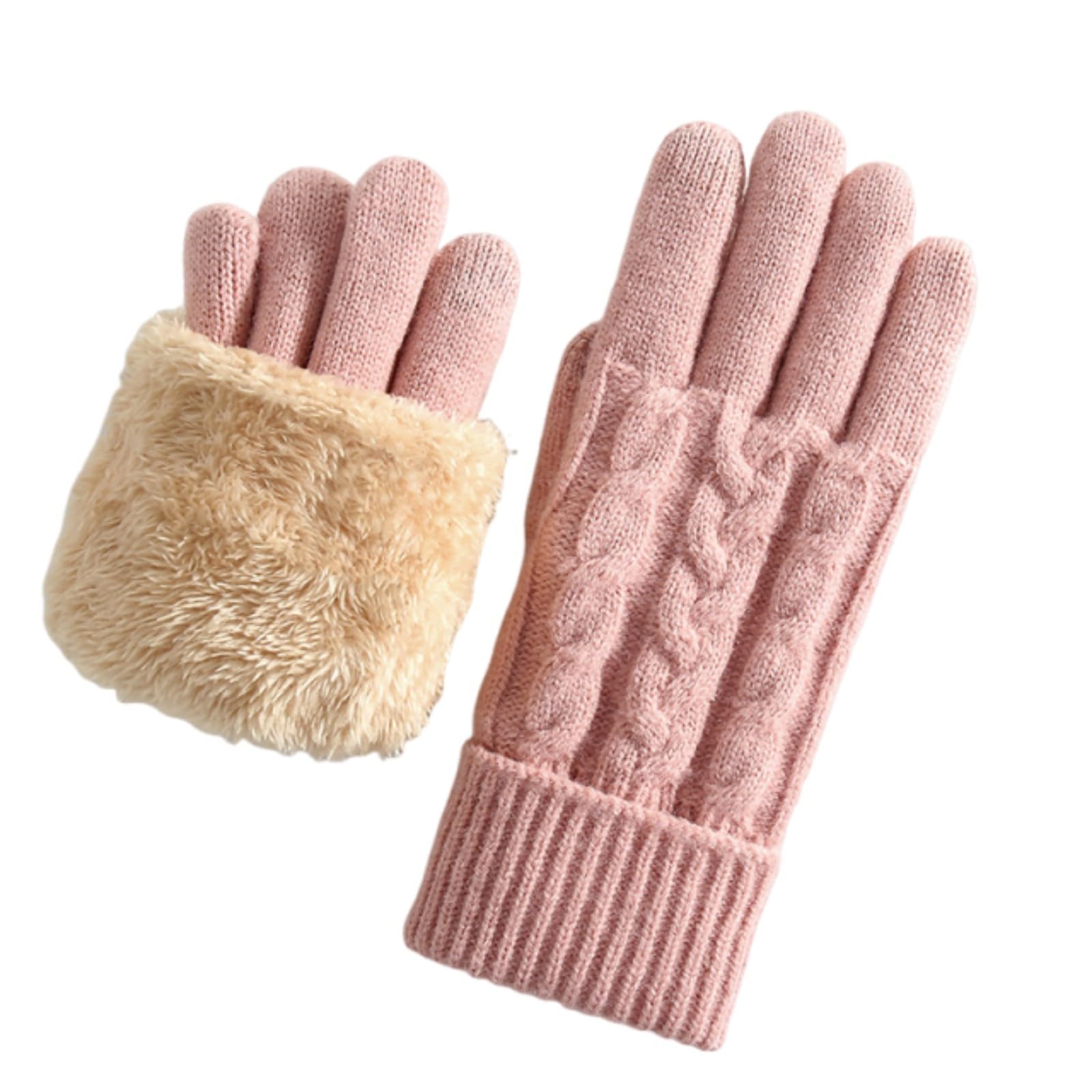 Women's Winter Touch Screen Texting Phone Windproof Gloves Fleece Lined Thick Warm Gloves Cold Weather Clothes