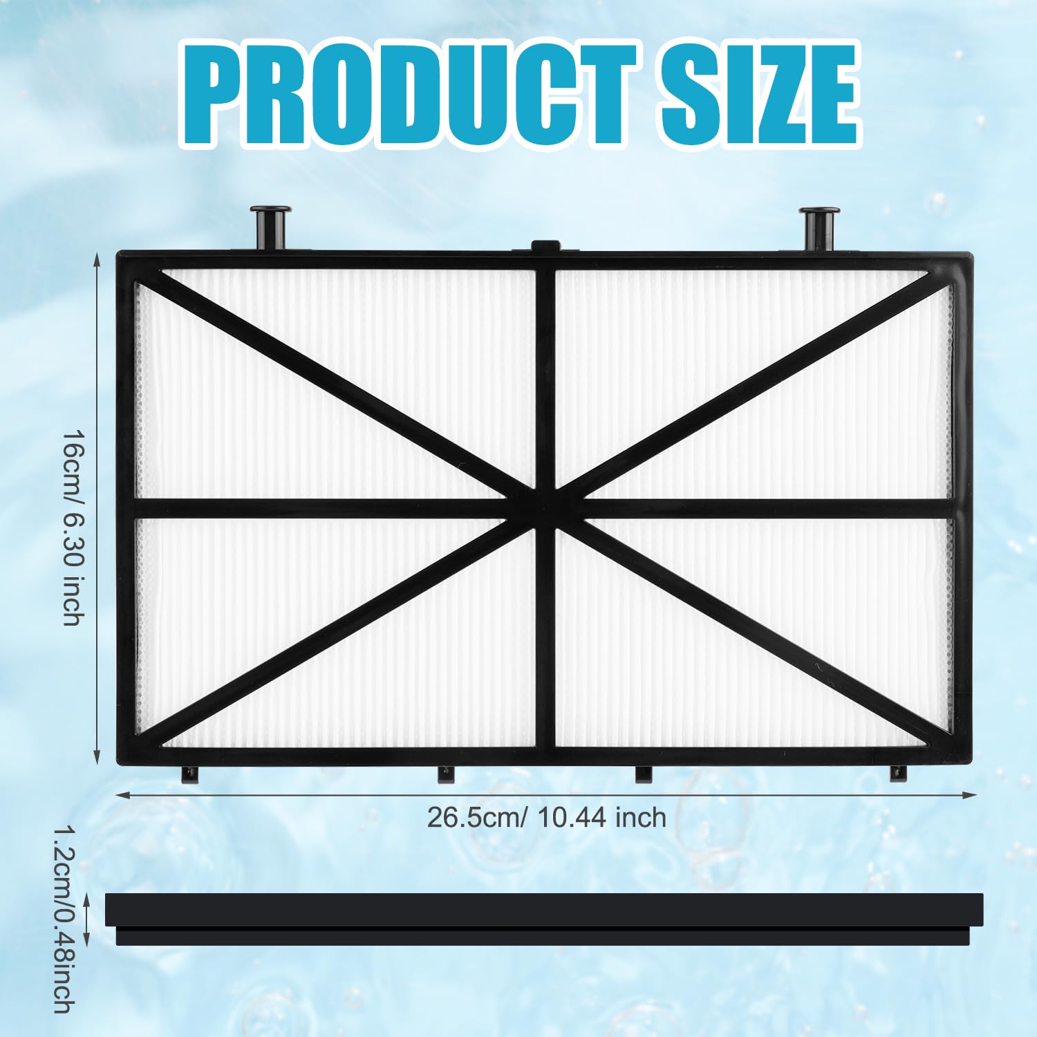NQEUEPN 2pcs Ultra Fine Cartridge Filter Panels - Image 2