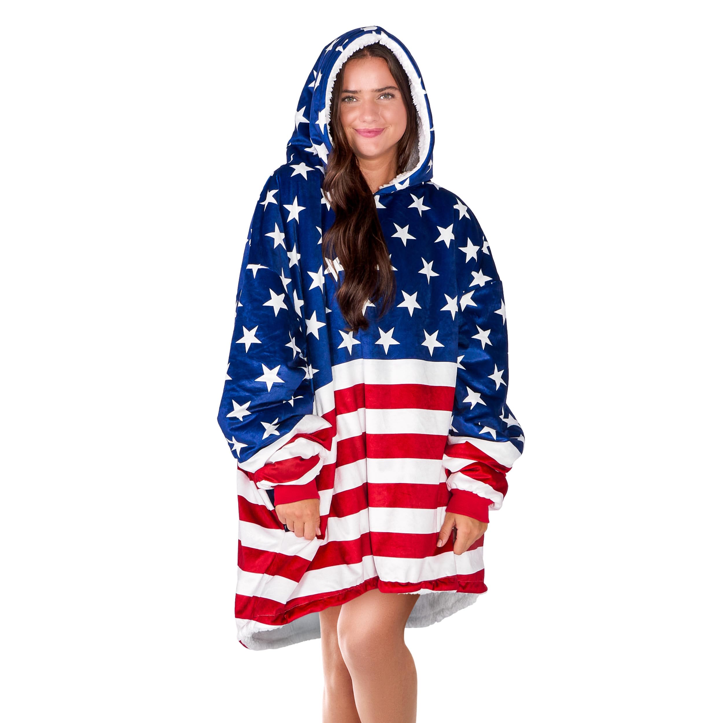 Bare Home Wearable Blanket Hoodie - Soft Plush Sherpa - Warm and Cozy - Oversized Wearable Blanket