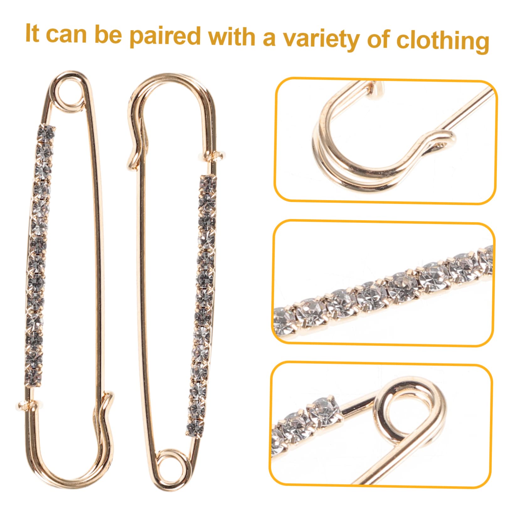 NUOBESTY 48stücke Sicherheitsnadeln Mit Strass Elegante Broschen Für Kleidung Und Vielseitig Einsetzbar Für Mode Und Bastelprojekte Kompakte Für Besondere Anlässe