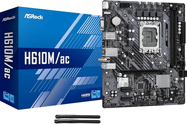 ASRock H610M/AC compatible con procesadores Intel® Core™ de 13.ª y 12.ª generación y próxima generación (LGA1700)