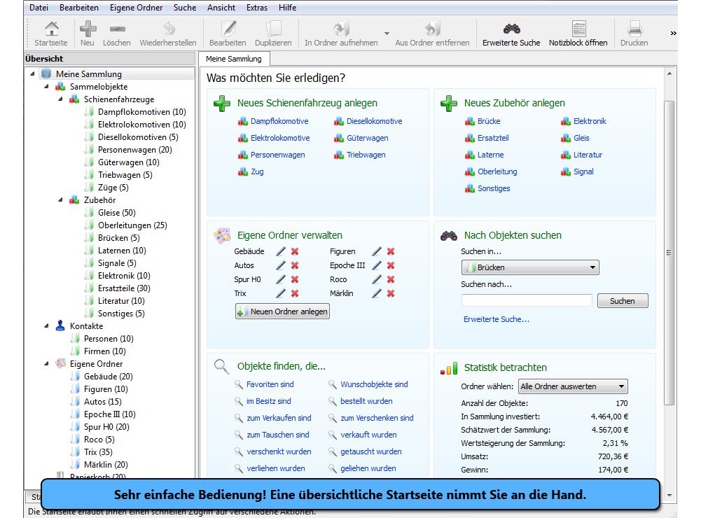 Stecotec Modellbahn-Verwaltung Software Katalog Datenbank Zubehör