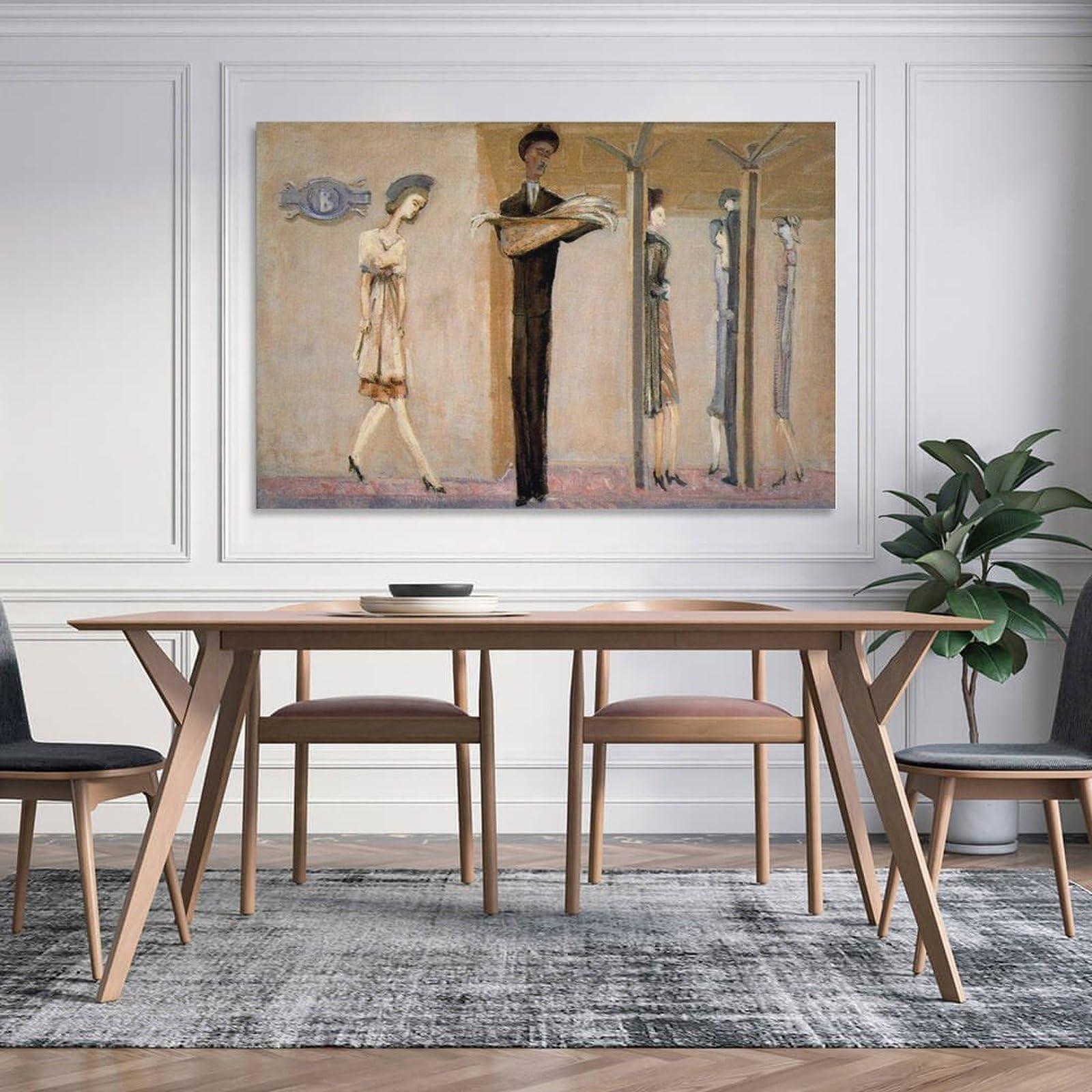 Stampa artistica da parete su tela, motivo: Mark Rothko-Underground Fantasy 1940, decorazione moderna per la casa, poster, 60 x 90 cm