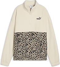 PUMA Mädchen ESS Graphic Animal Relaxed Half-Zip Crew Sweatshirt (1er Pack)