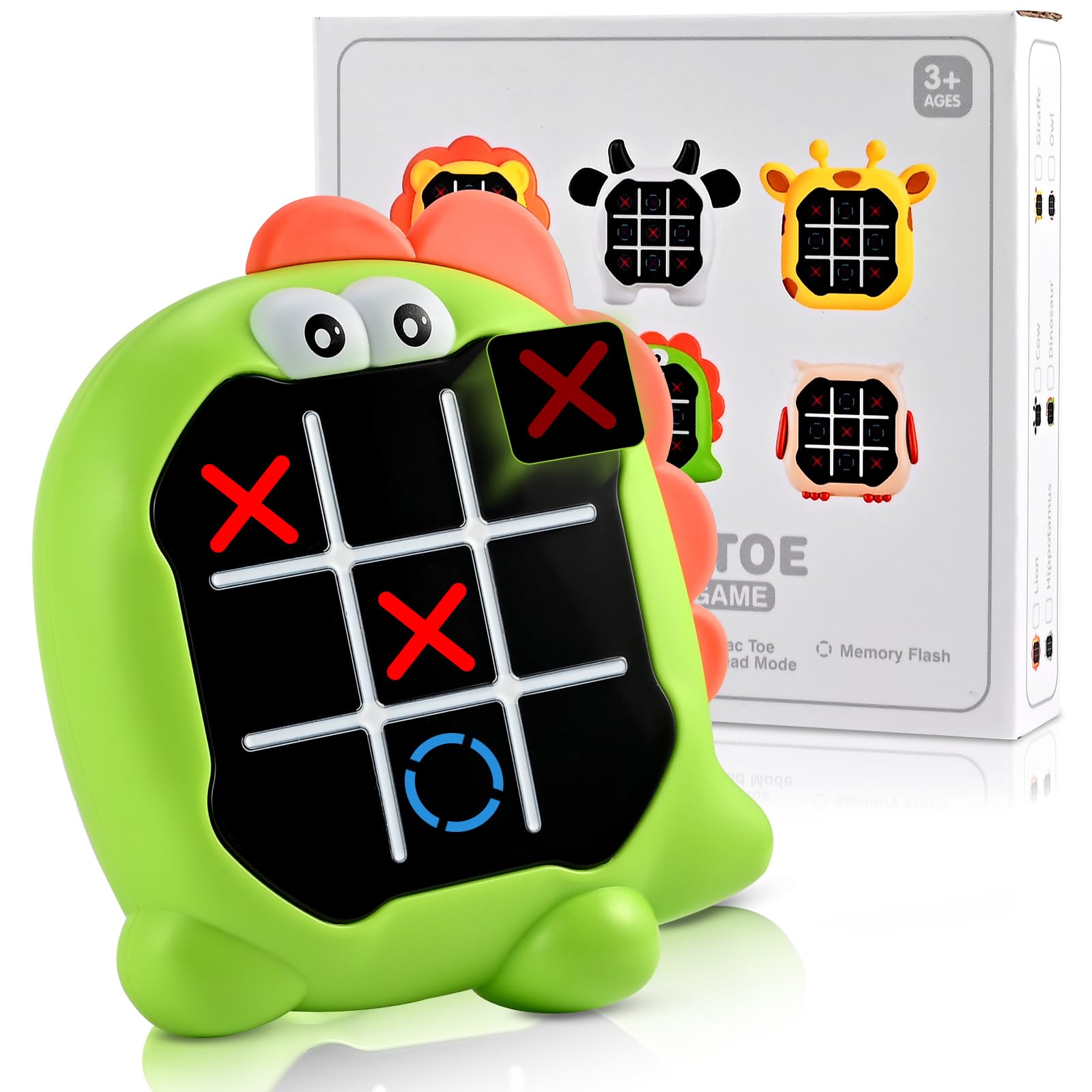 Electronic Tic Toe Tac Bolt Game, 3-in-1 My toeTac Digital Tic Toe Tac Game, Travel Board Fidgets Games for Kids 4 8 12, Brain Memory Games for Kids, Birthday Toy for Girl Boy