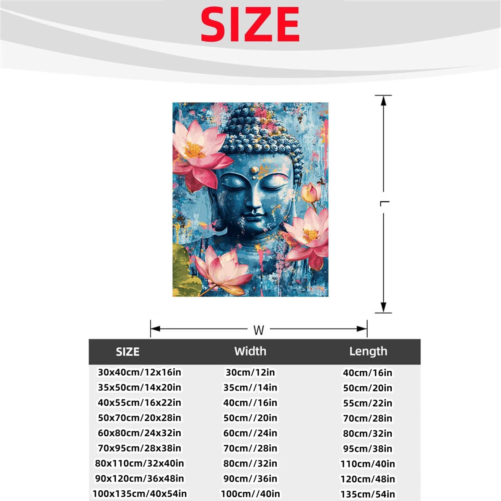 Malowanie po numerach, dla dorosłych, zestawy do malowania kwiatów po numerach, Zen, hobby dla dorosłych i kobiet, artykuły artystyczne, 80 x 112 cm, sztuka ścienna, przejrzystość kolorów, płótno do