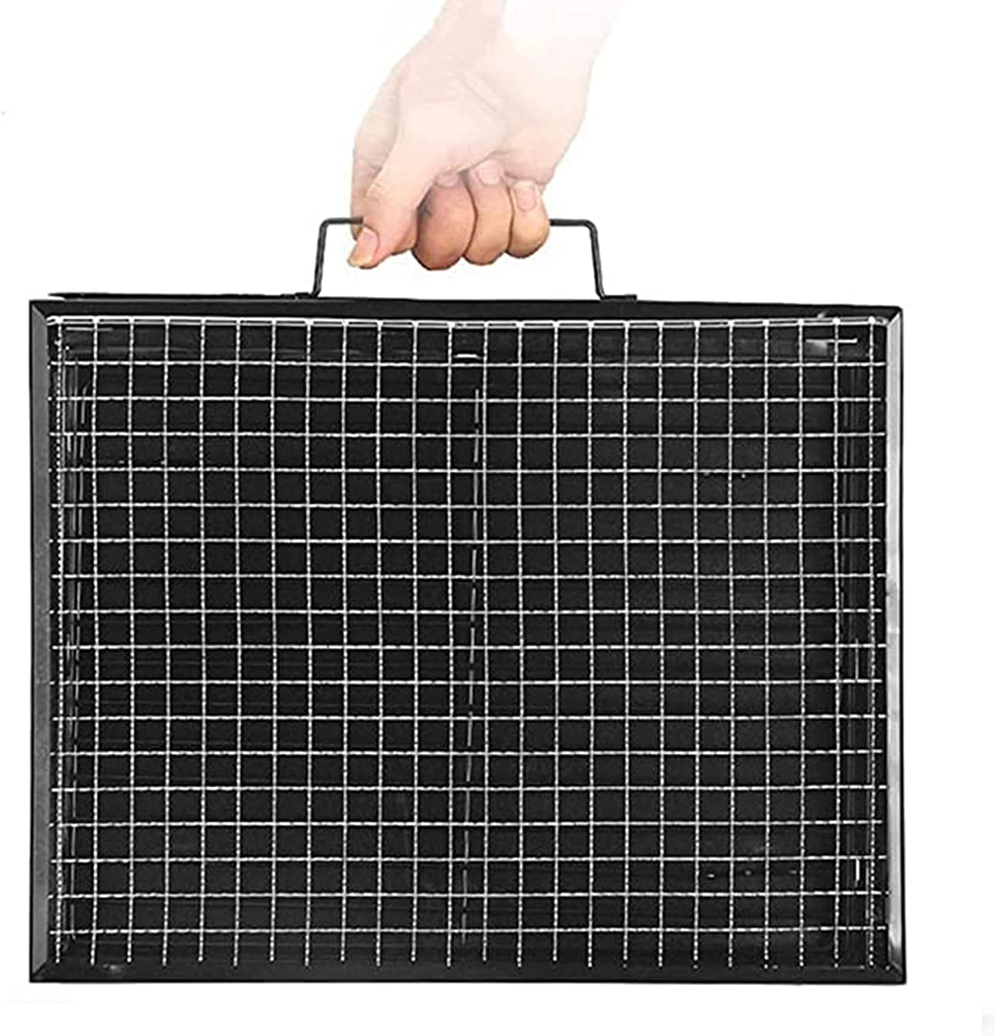Grill na węgiel drzewny – składany ze stali nierdzewnej przenośny grill do gotowania na zewnątrz na kemping i wędrówki