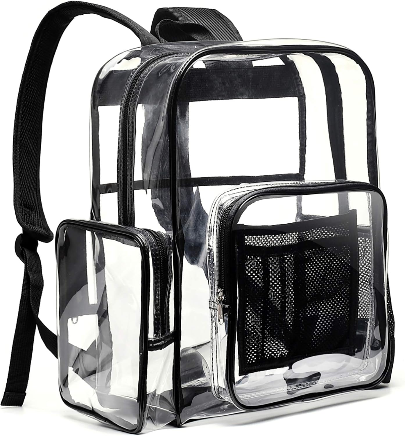 BuyAgain Clear Backpack Heavy Duty Transparent Backpack Bookbag for School Work Travel