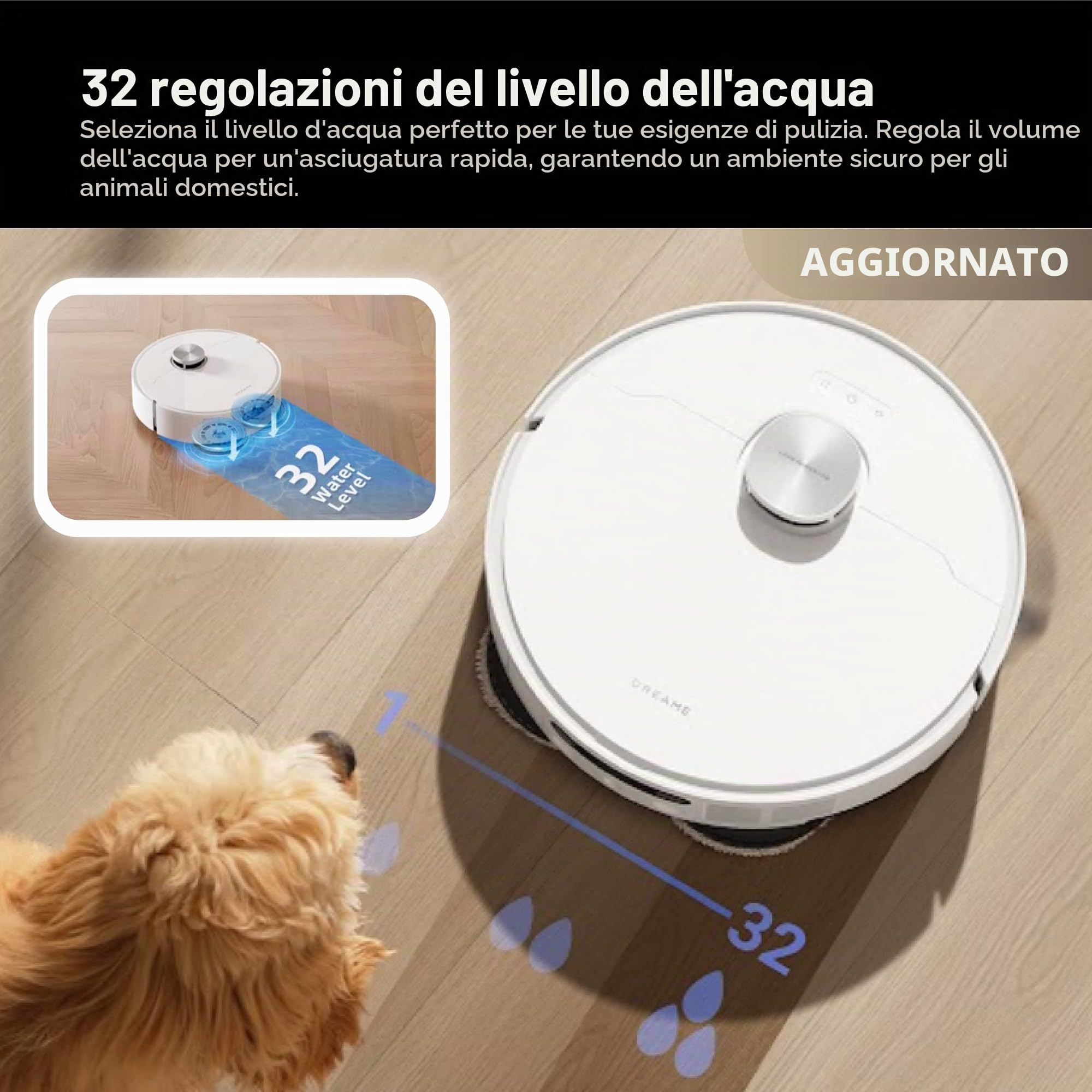 Dreame Robot aspirapolvere L10s Ultra Gen 2 con mocio, aspirazione 10000Pa, prevenzione degli ostacoli LiDAR e tecnologia MopExtend, lavaggio e asciugatura automatica del mocio, svuotamento automatico
