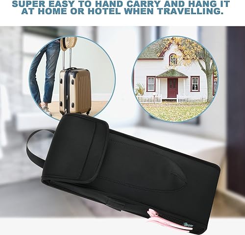 Vista 4 de Beautyflier Funda de viaje universal de neopreno para rizador resistente al calor – Triple barril Curl styling waver Cover (solo manga)