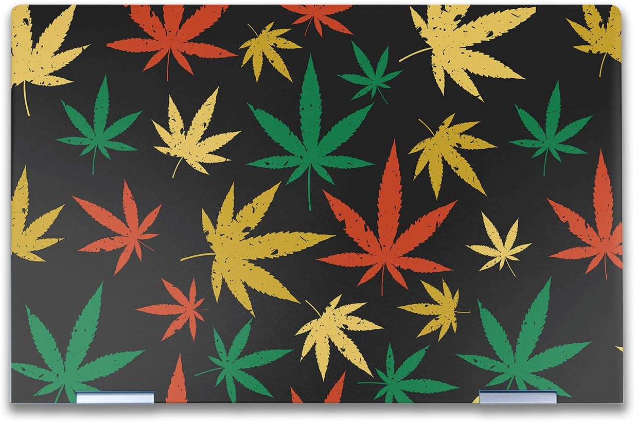 Laptop Skin Compatible with HP Envy x360 14” (2023) - Rastafari Kush - Premium 3M Vinyl Protective Wrap Decal Cover - Easy to Apply | Crafted in The USA by MightySkins