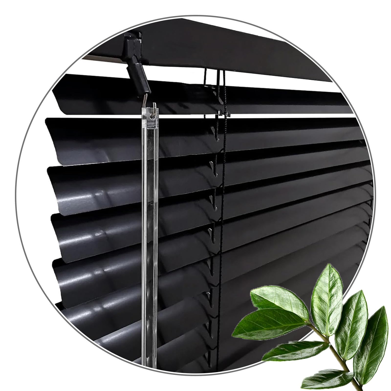 Xrdbfd Wxh Black Window Blinds, 45/60/85/100/115/130Cm Aluminium Venetian Blinds, Horizontal Venetian Shades, Sunscreen Blinds For Home/Office/Balcony,-130X130cm/51 * 51In