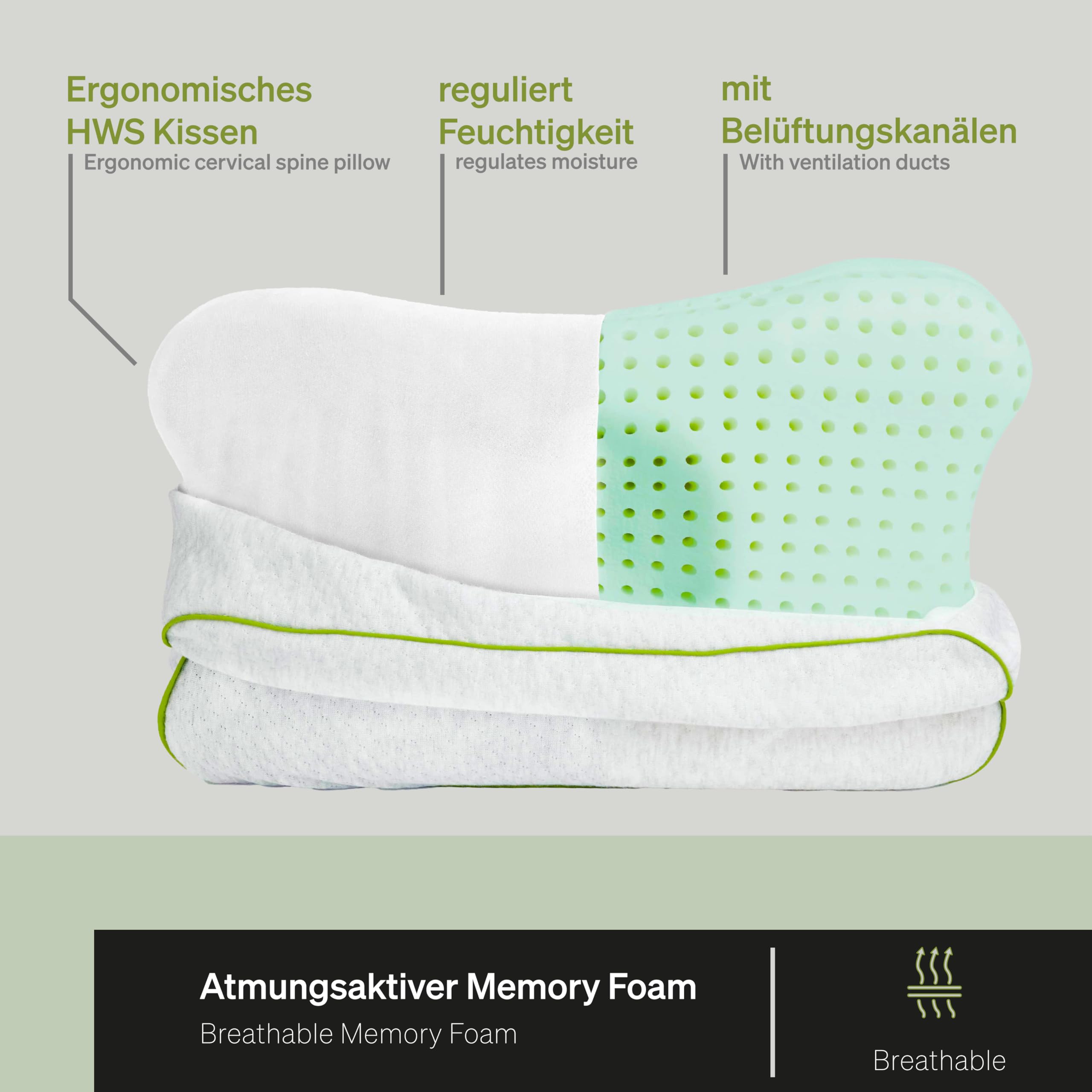 Blackroll Recover Pillow Almohada ortopédica HWS (almohada cervical) de espuma viscoelástica, fabricada en Alemania