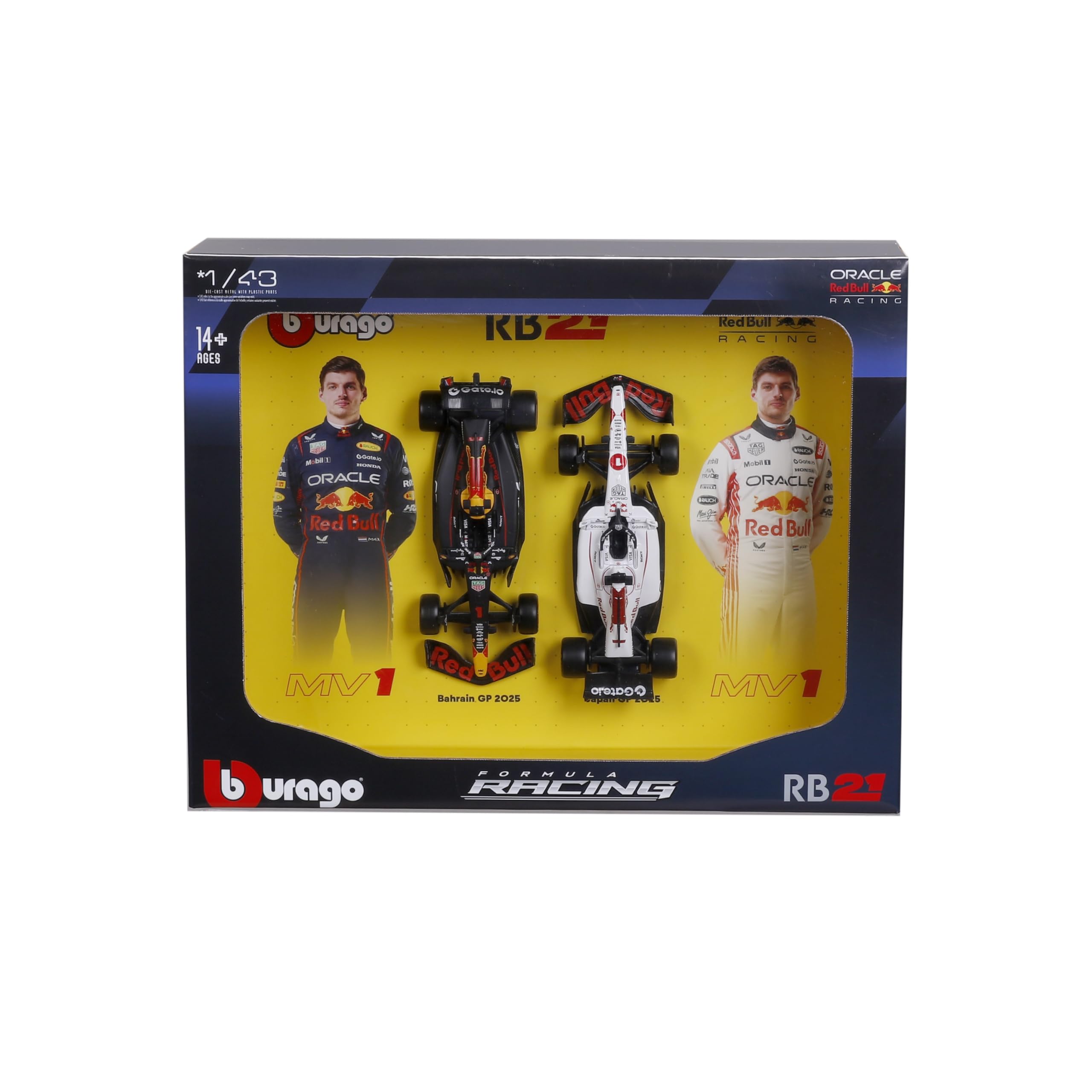 1:43 F1 RED BULL RACING RB21 2025 VERSTAPPEN DRIVER TWO PACK
