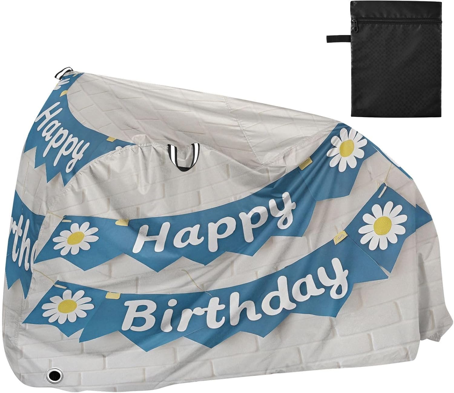Birthday Patterns Bike Cover Waterproof Outdoor Storage, Bicycle Cover Rain Sun UV Wind Proof for Mountain Bike,Road Bike,Electric Bike