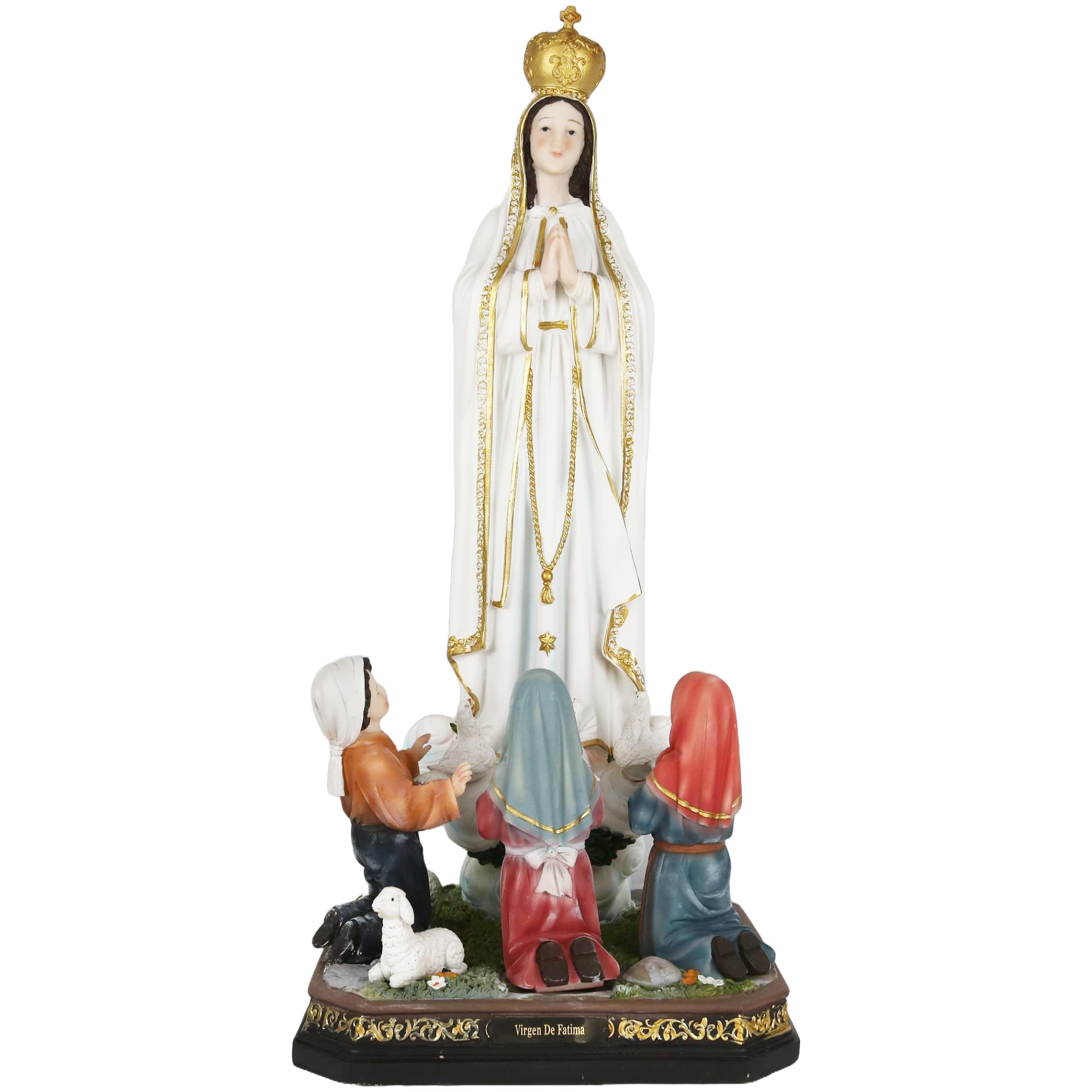 Amazon.com: Cannan Virgen De Fátima Con Pastorcitos 24