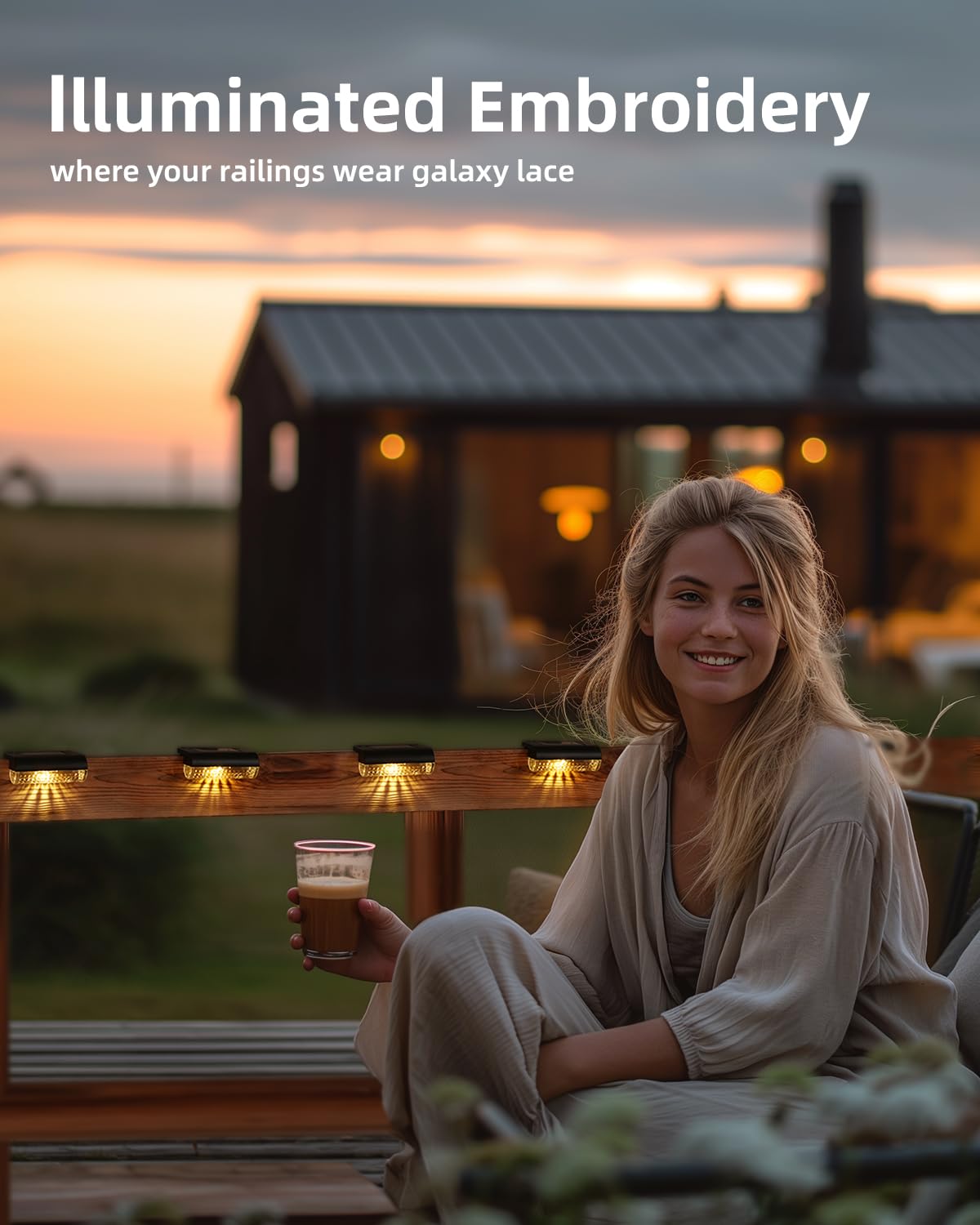 Herzila 1 Packung Solar-Deckleuchten für den Außenbereich