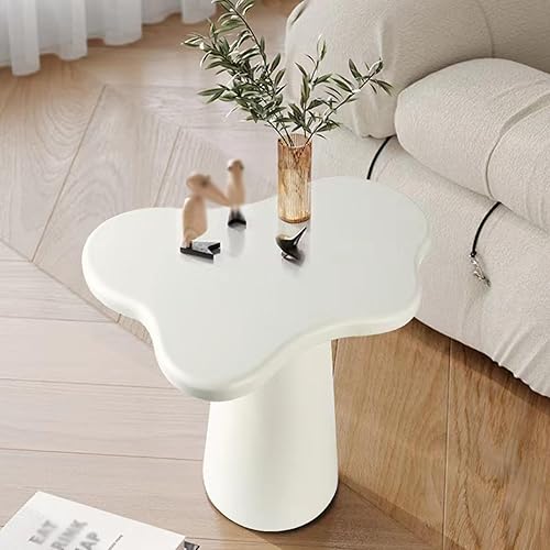 Creative Cloud Mesa auxiliar estilo crema Mesita de noche para sala de estar, mesa de centro simple, mesa auxiliar para sofá, mesita de noche,