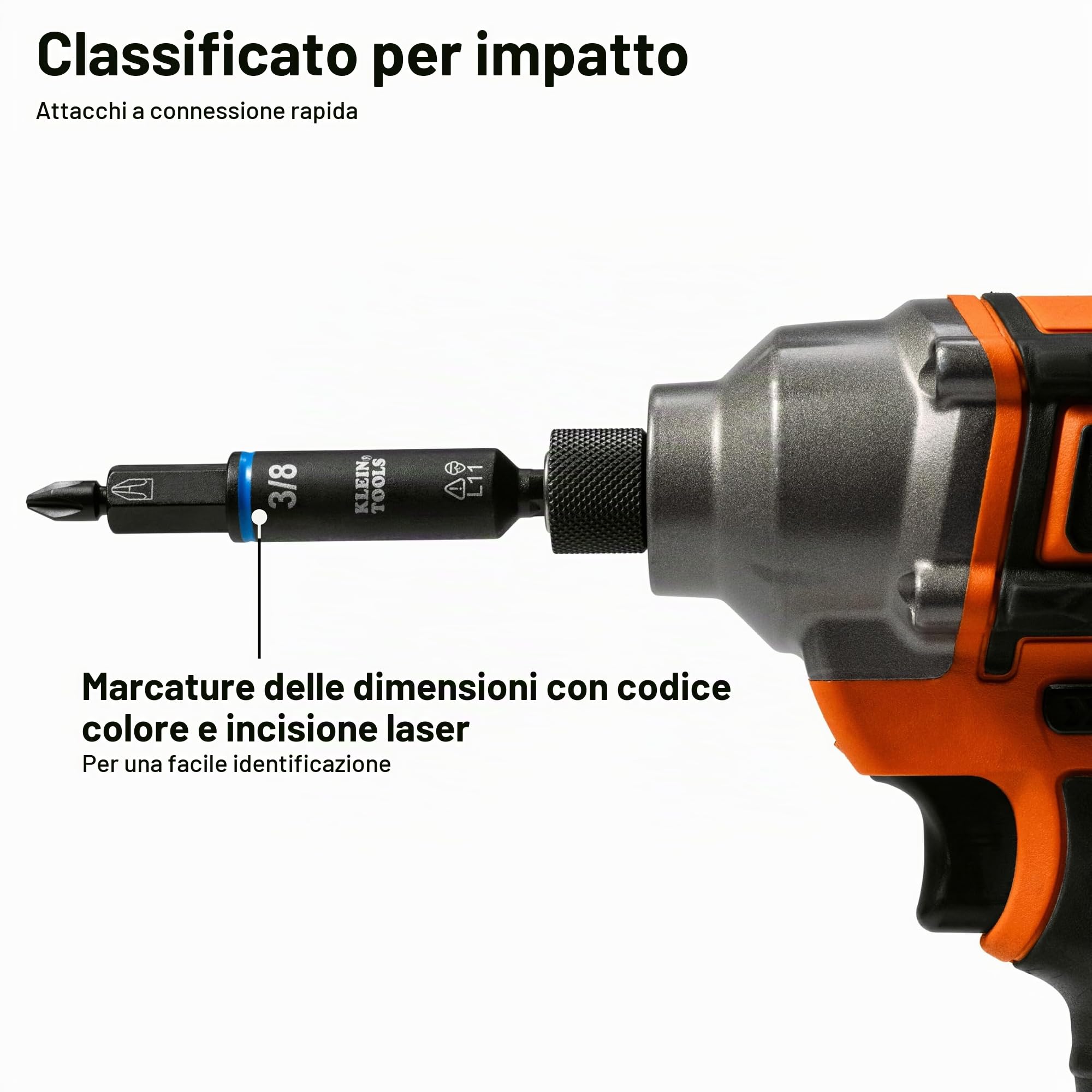 Klein Tools 32527HD - Cacciavite KNECT 11 in 1 per CVC, multi-punta e resistente agli urti, con punte Phillips, piatto, quadrato e Schrader