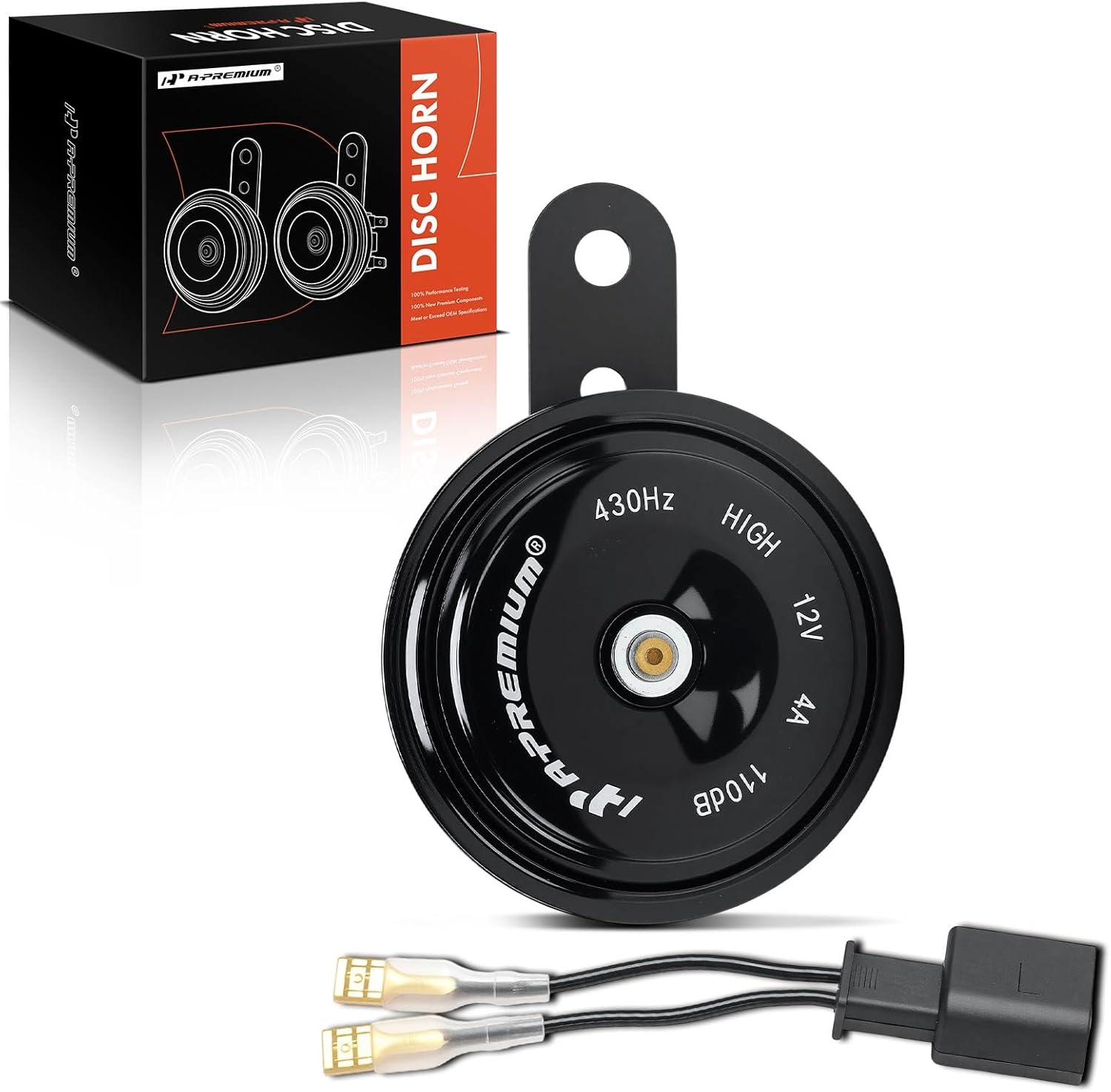 A-Premium Electric Disc Horn Compatible with Volkswagen Jetta, Passat, Santana, Bora & Mercedes-Benz E200, S350, S450, S600, S500, CL600 & Audi A4, Q5, A6, A3, Q3, A8, A5, A1, Q7 & Porsche Cayenne