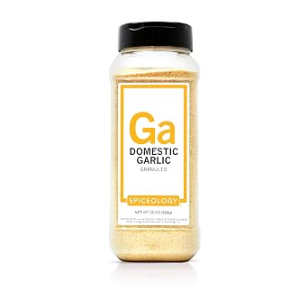 Spiceology Domestic Garlic Granules Bold, Pungent Flavor for Seasoning Rubs, Blends & Everyday Cooking Coarse Ground Garlic 22 oz