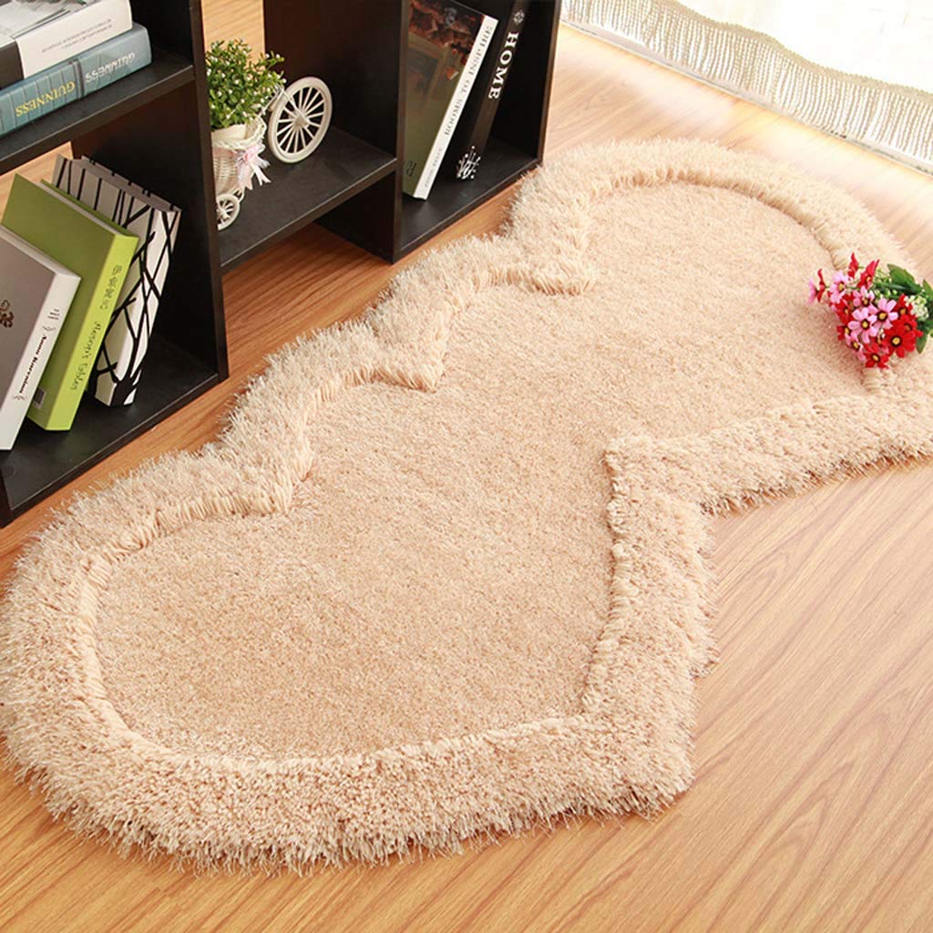 Tapis en forme de coeur en soie double pour une ambiance chaleureuse