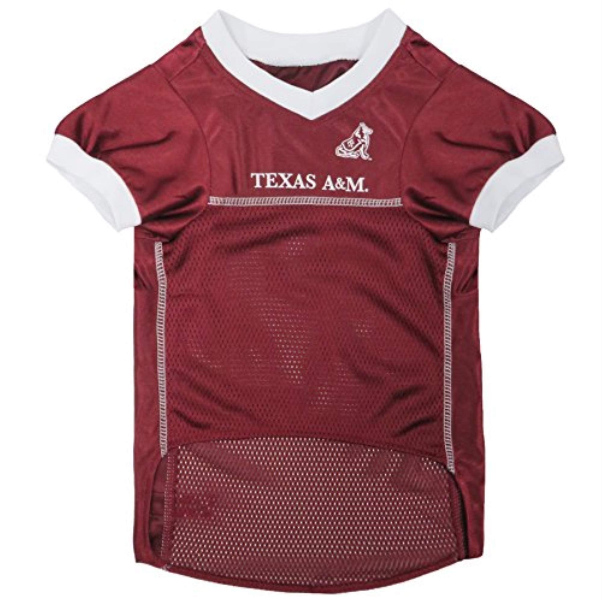 Pets First NCAA College Texas A&M Aggies Mesh Jersey for DOGS & CATS, Medium. Licensed Dog Jersey with your Favorite Football/Basketball College Team
