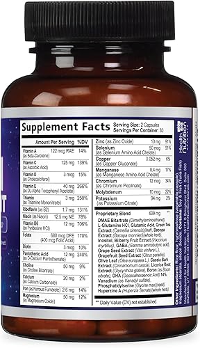 Vista 9 de Suplemento de memoria cerebral, nootrópicos de fuerza 3 veces para concentración, claridad y apoyo de enfoque, salud cerebral, vitaminas cognitivas