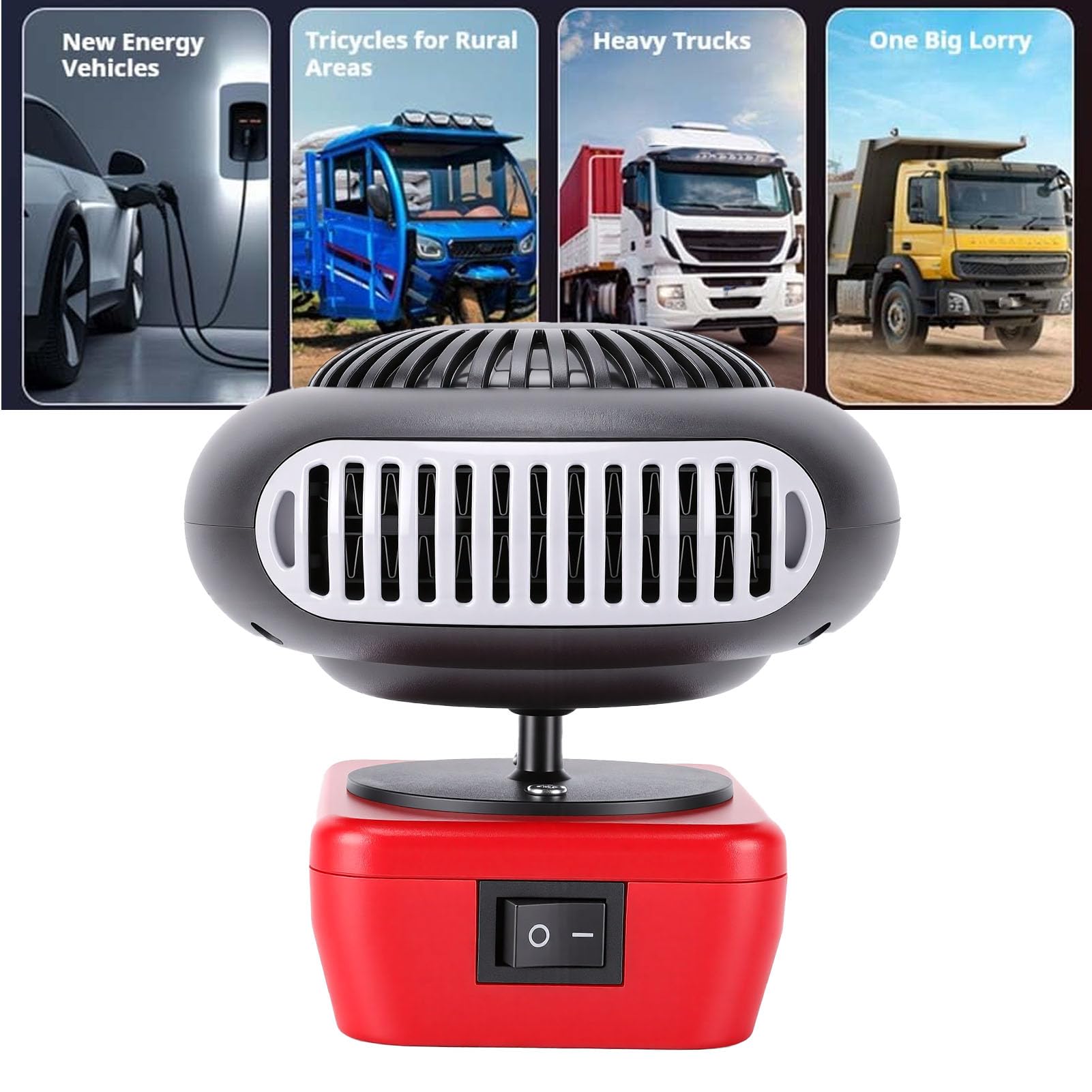 Chauffage sans fil portable rotatif à 360° avec 2 sorties USB, pour camping, voiture, intérieur