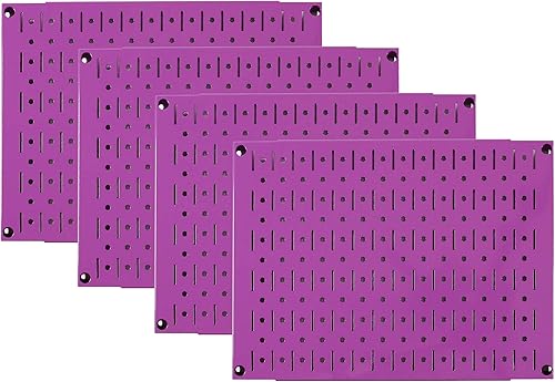 Miniatura 15 de Juego de tableros organizadores de metal de clavijas para pared, cuatro tableros de 12 pulgadas de alto x 16 pulgadas de ancho, para almacenamiento,