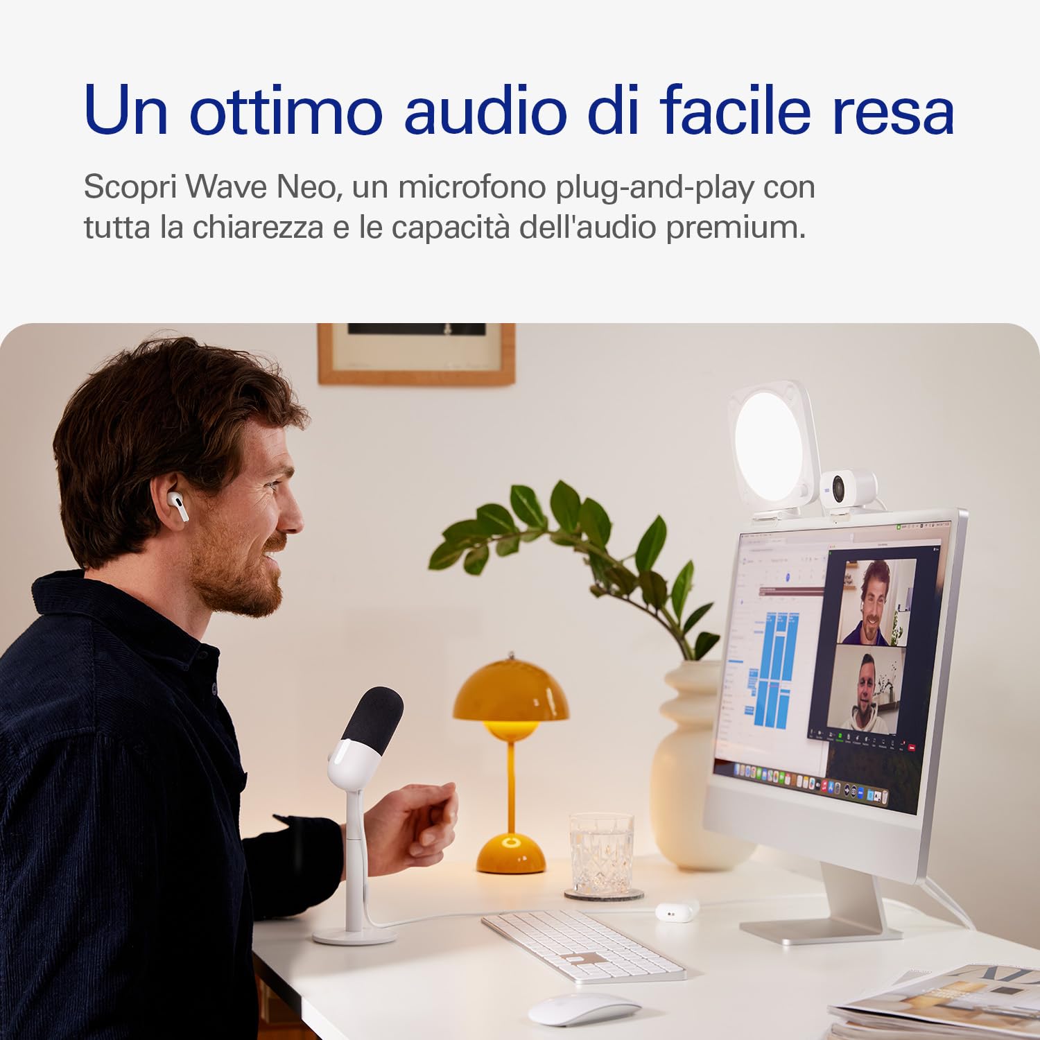 Microfono USB Elgato Wave Neo Gaming Streaming Meeting - Dettaglio