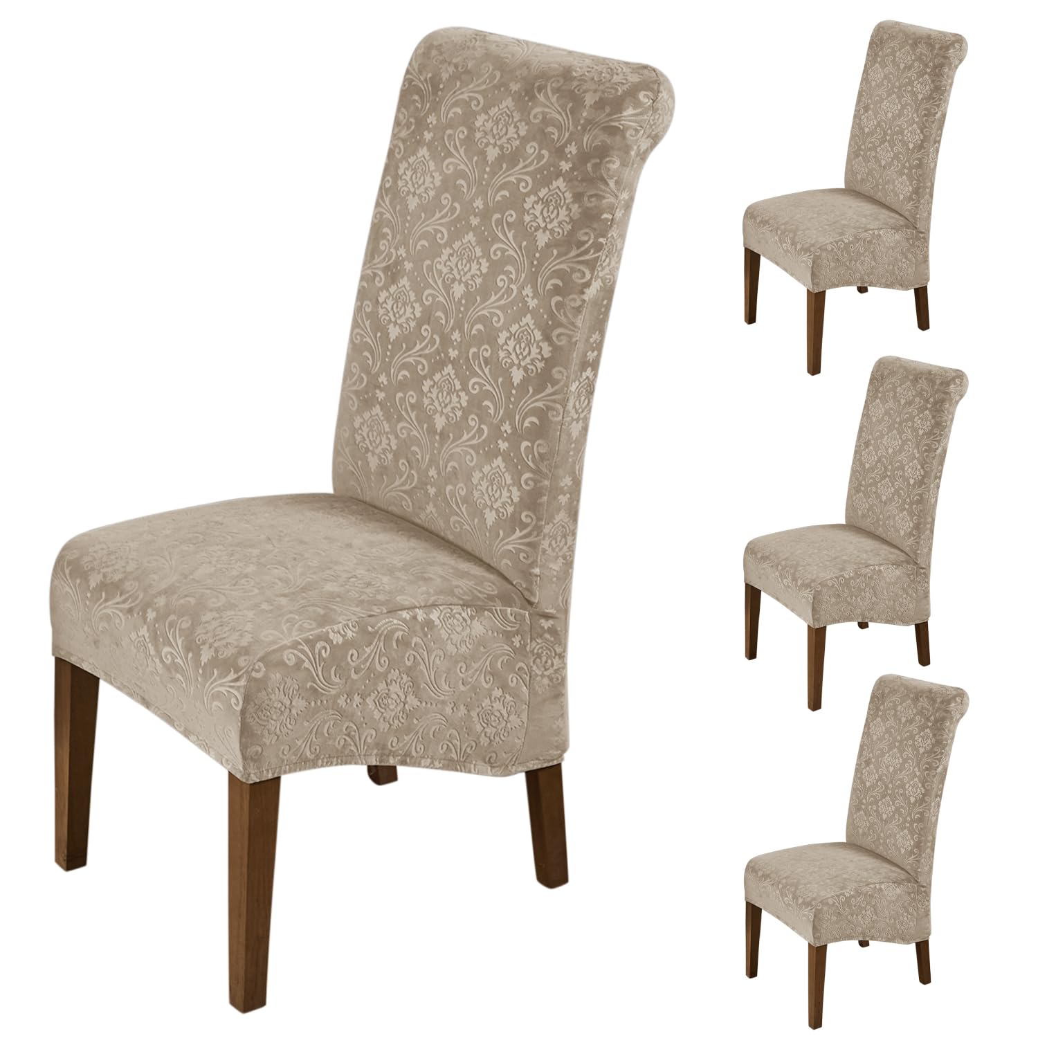Velvet Dining Chair Covers - Set of 6 -31