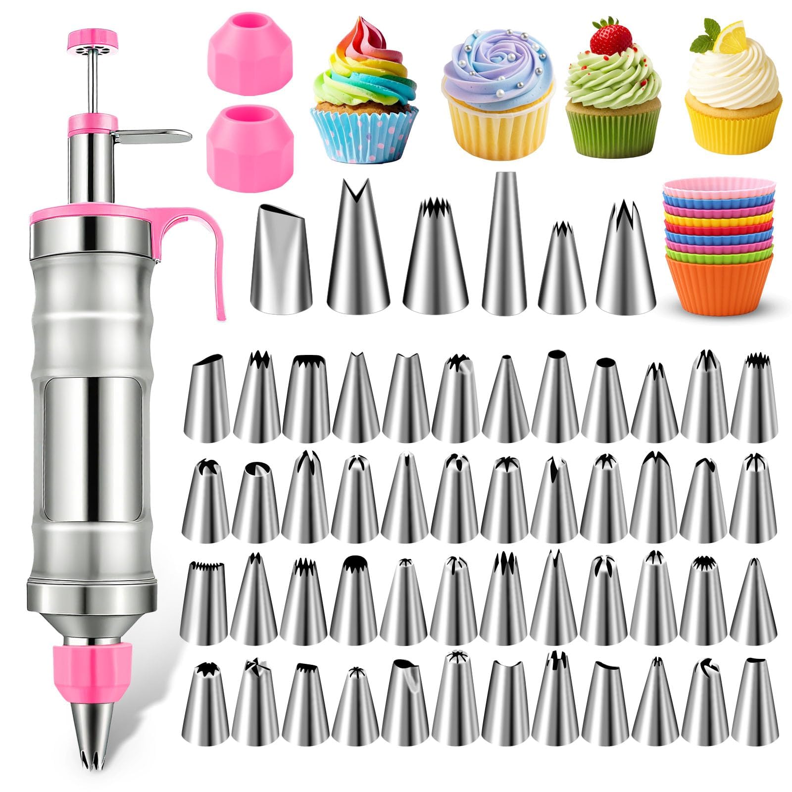 NOVANO Dessert Decorating Syringe Set, Frosting Piping Kit