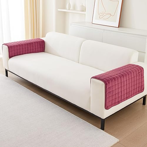 Miniatura 10 de JIAN YA NA Funda de sofá modular, funda antideslizante para sofá para mascotas y niños, protector de muebles para sofá de 3 plazas, sofá biplaza